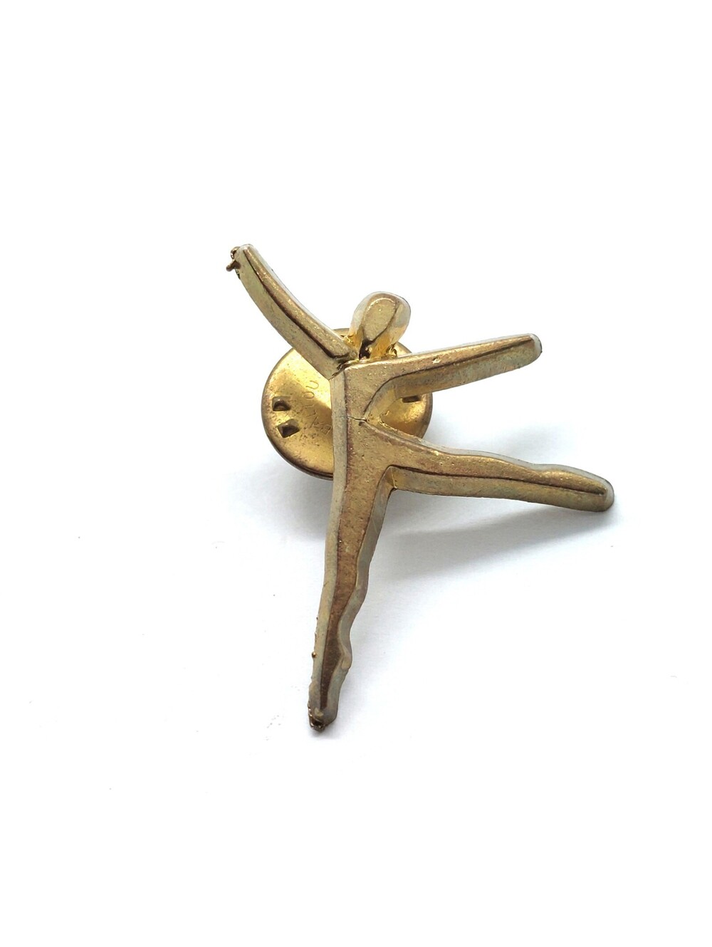 Abstract Figure Pin Gold Modern Art Deco Retro Minimalist Vintage Plastic
